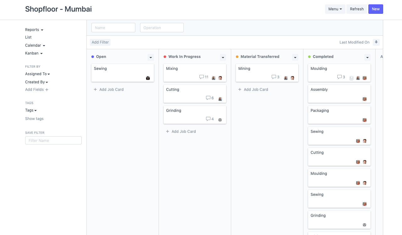 Odoo ERP Shop floor management