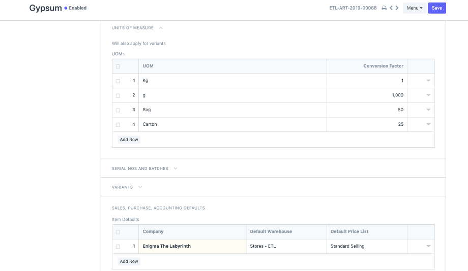 Odoo ERP Multiple units of measure